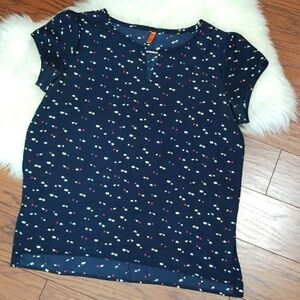 Flutter sleeve Polka Dot Blouse